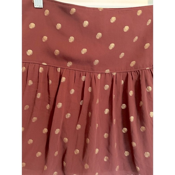 NWT Abercrombie & Fitch Burgundy Flare Skirt, US size 4 - Picture 3 of 5
